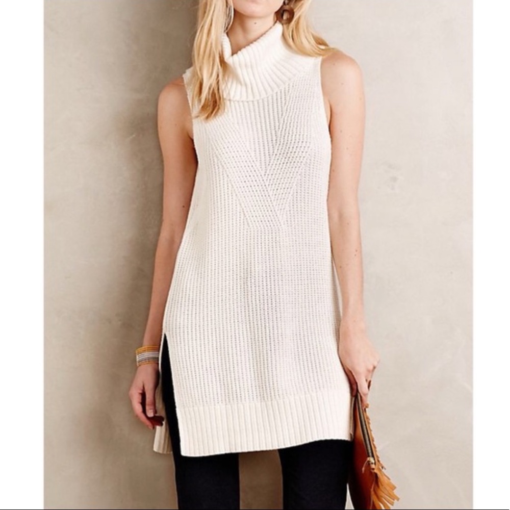 Anthropologie | Moth Sleeveless Cowl Neck Sweater - Picture 1 of 8